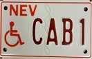 HANDICAP PERMANENT 24-7 - White Plate with Red Lettering