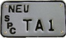 UNRESTRICTED - Powder Blue Plate with Black Lettering