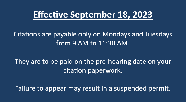 Important Update for Citation Payments